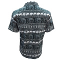 Camisa hawaiana de la playa de algodón de algodón estampado personalizado